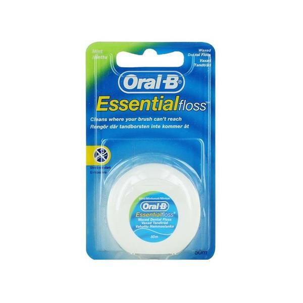 Зубная нить вощеная с мятой Oral-B Essential Floss для полости рта 50м ...