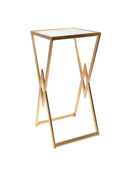 Приставной столик Glasar журналсбелыммрамором 33 x 33 x 70 см - купить ...