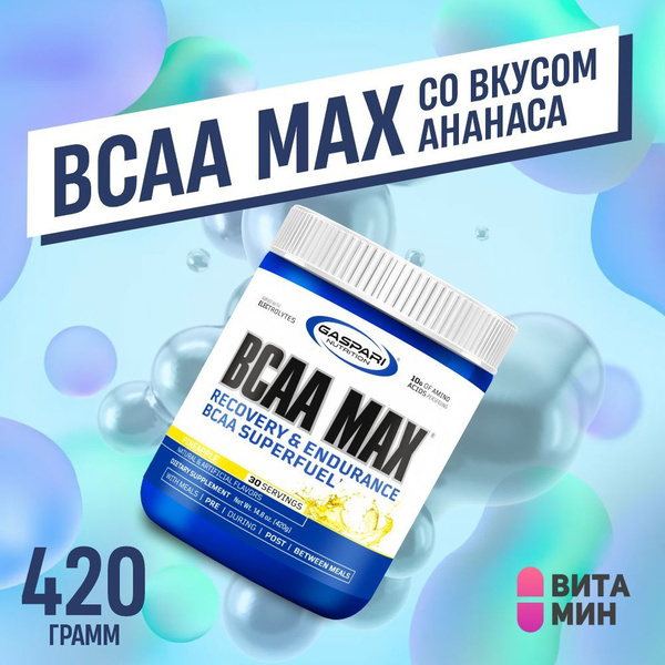 BCAA MAX спортивное питание бцаа аминокислоты - порошок Gaspari ...