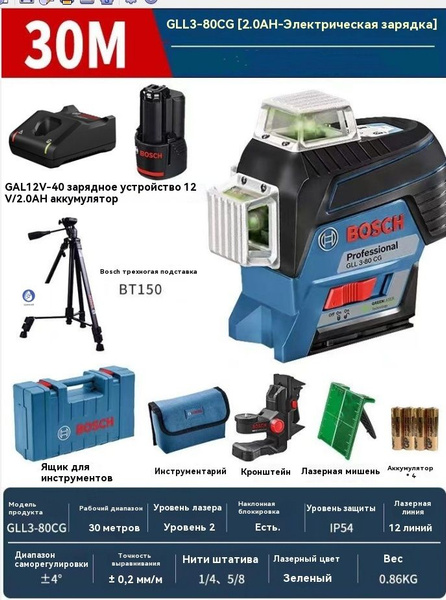 Bosch Лазерный уровень/нивелир Зеленыйлуч - купить с доставкой по ...