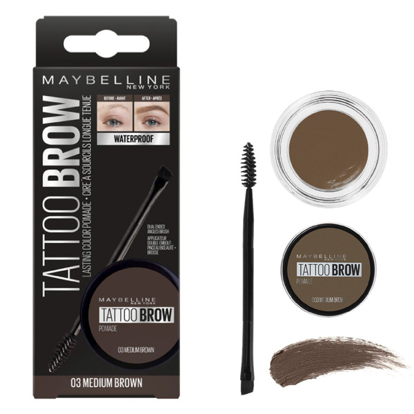 Maybelline New York Водостойкая помада для бровей - Tattoo Brow Pomade ...