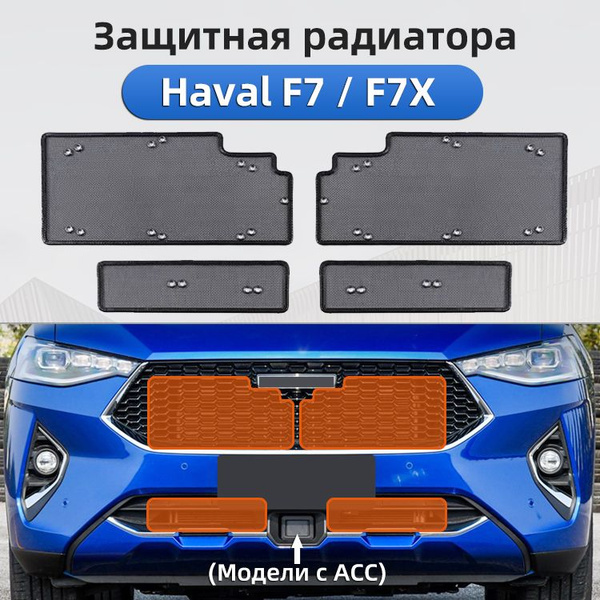 Защитная сетка радиатора 2018-2021 Haval F7 F7X, Хавал ф7 ф7х Защита ...