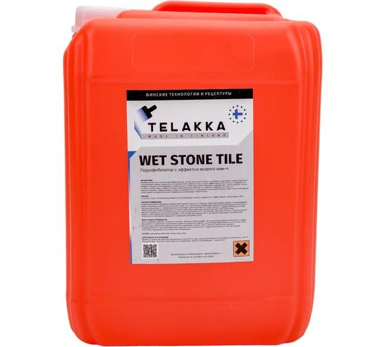 Пропитка Telakka с эффектом мокрого камня GIDROFOB WET STONE TILE 10л ...