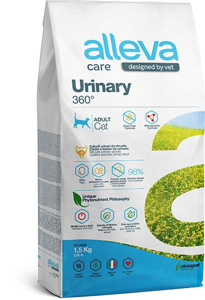 Сухой корм Alleva Care Urinary 360 для взрослых кошек, для растворения ...