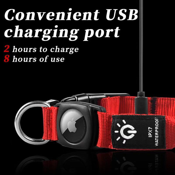 ошейник для домашних животных Водонепроницаемый и светящийся AirTag ...