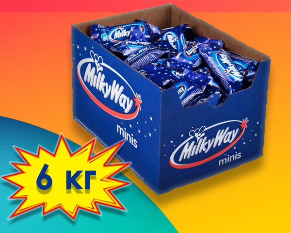 Milky Way Minis шоколадные батончики Милки вэй мини, 6 кг купить на ...
