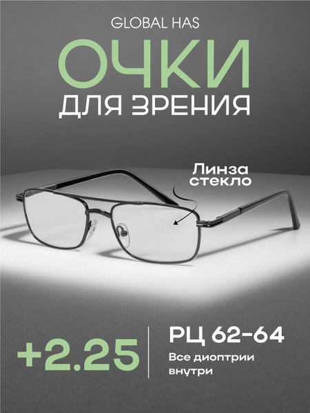 Готовые очки для Зрения со Стеклянными линзами для мужчин и женщин ...