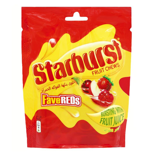 Жевательные конфеты Starburst FaveREDS (клубника, фруктовый пунш, арбуз ...