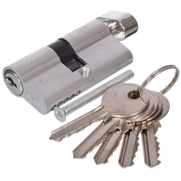 Личинка замка двери Vanger, EL-70-C-NI, алюминий, никель, скин упаковка ...