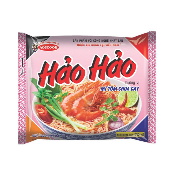 Лапша бп со вкусом креветки Hao Hao, 75 г купить на OZON по низкой цене ...