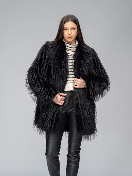 Шуба искусственная Victoria Furs, Зима, размер 42, цвет черный - купить ...