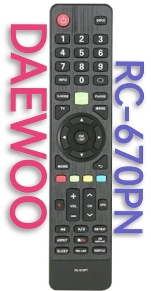 Пульт ДУ HUAYU Пульт для телевизора DAEWOO/дэу/даево RC-670PN LCD TV ...