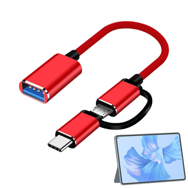 OTG-адаптер TYPE-C, разъем 2 в 1 для подключения Android к USB, 18 см ...