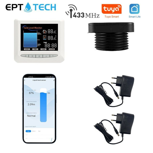 EPTTECH RF433MHz Wifi датчик уровня в баке Tuya Smart Life датчик ...
