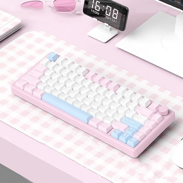 Monka Игровая клавиатура беспроводная A75 Pro, (Snow Leopard Switch ...