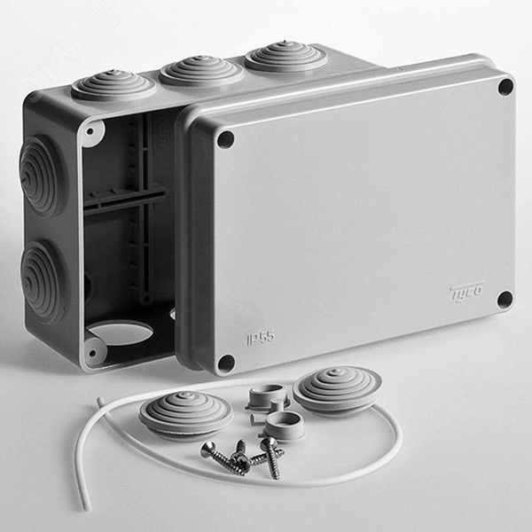 Характеристики Коробка распределительная TYCO 150х110x70 IP55 подробное ...