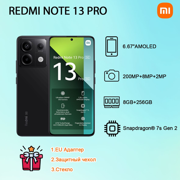 Характеристики Xiaomi Смартфон REDMI NOTE 13 pro Русский язык+Google EU ...