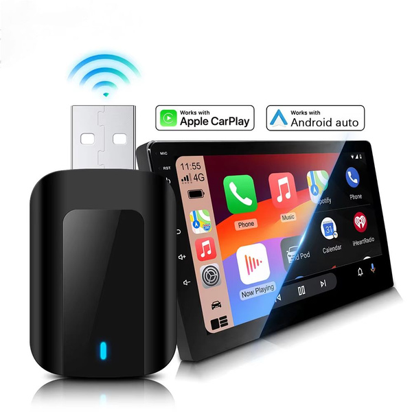 2024 Новый беспроводной адаптер CarPlay Android Auto 2 в 1 для ...