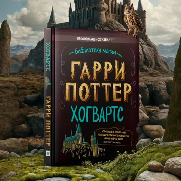 Обложка книги Гарри Поттер. Книги для поклонников поттерианы. Неофициальный справочник Хогвартса., by Alohomora