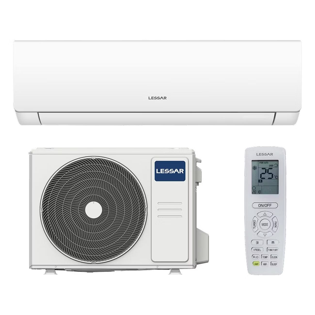 Сплит-система LESSAR Enigma II DC inverter LS-HE24KDE2A/LU-HE24KDE2A, до 62м, завод GREE, ионизатор, WI-FI, 3D поток, 7 скоростей, от 32 дБ, IFEEL, самоочистка, гарантия 4 г