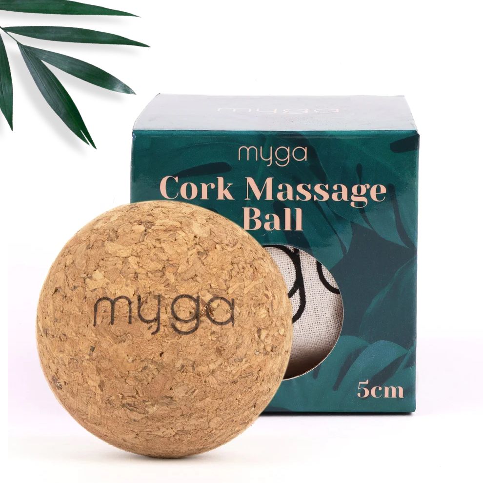 Массажный мяч для МФР из натуральной пробки MYGA Massage Cork Ball, 5 см