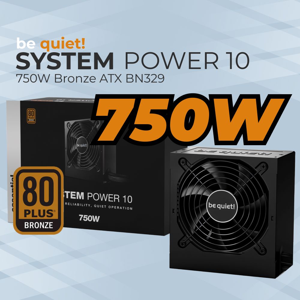 БлокпитаниядляПКATXbequiet!SystemPower10750W/ATX2.52,APFC,DC-DC,80PLUSBronze,120mmfan