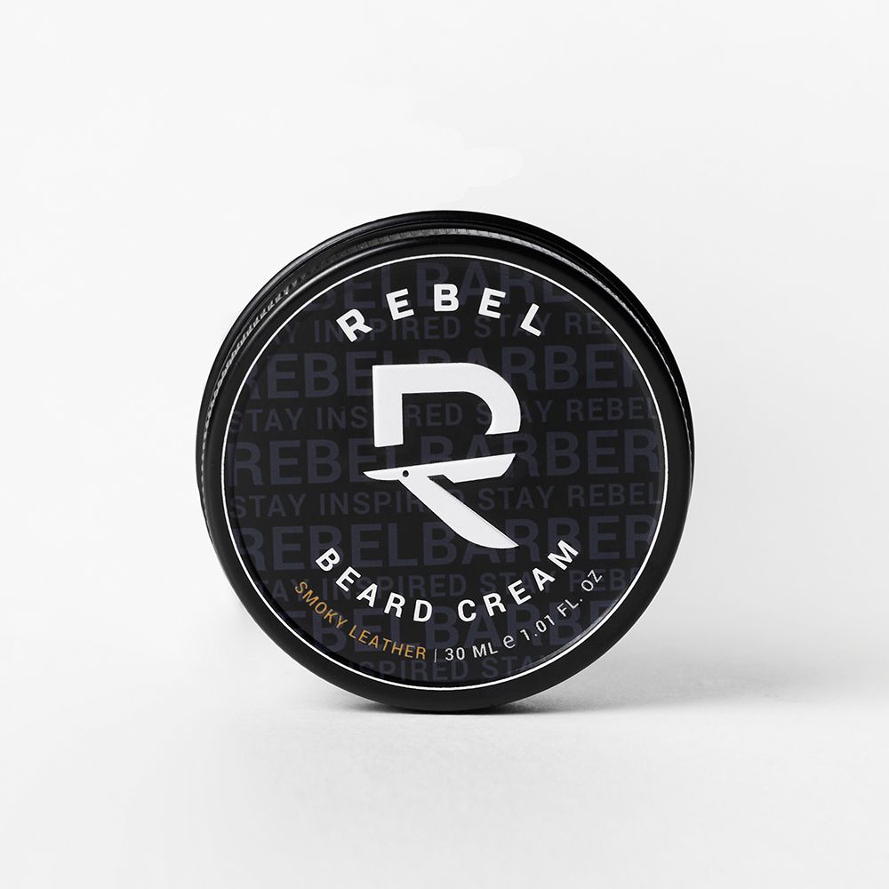 Премиальный крем для бороды и усов REBEL BARBER Smoky Leather 30 мл