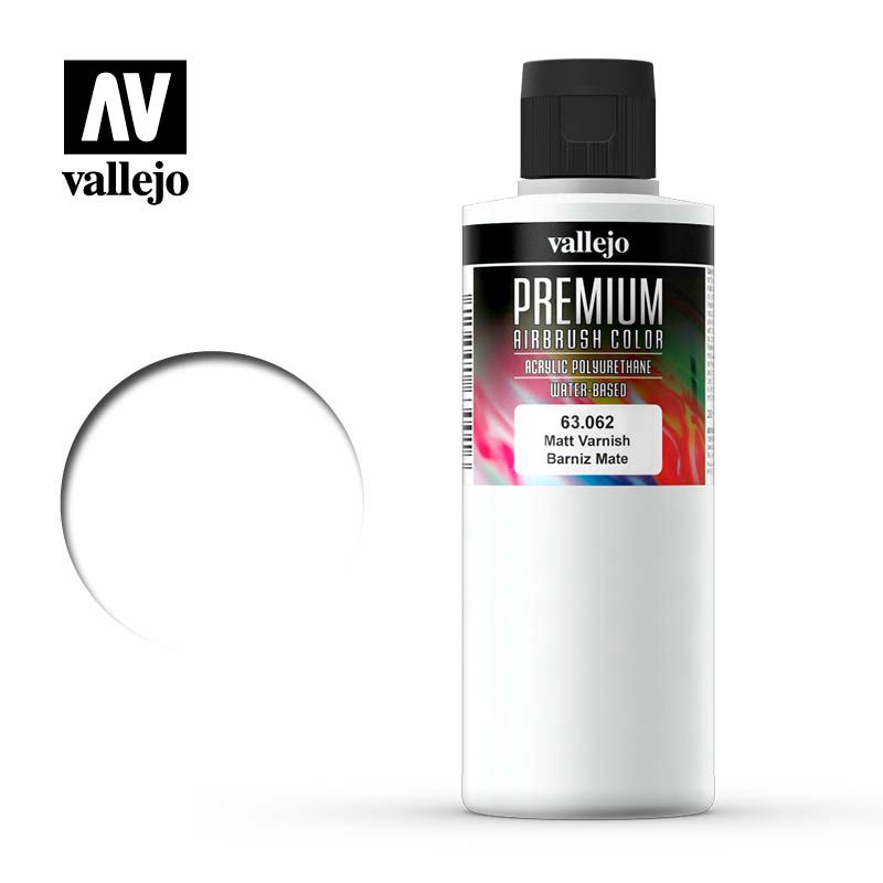 Vallejo Matt Varnish Premium Colors Матовый лак, 200 мл