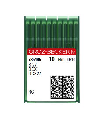 Иглы GROZ-BECKERT B27 №90 для промышленной швейной машины оверлока Заточка RG