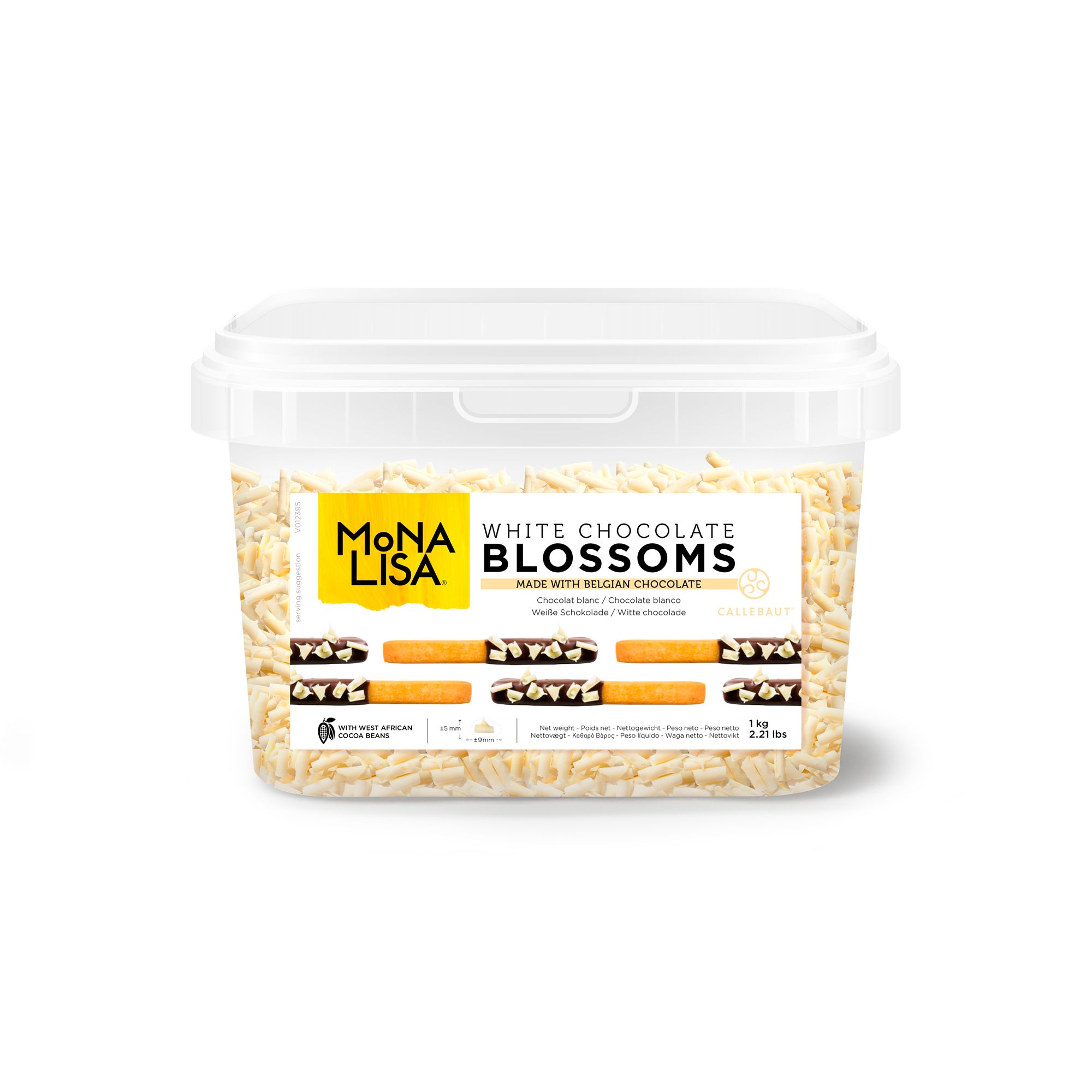 Шоколадная стружка белая Blossoms White MoNa Lisa 1 кг