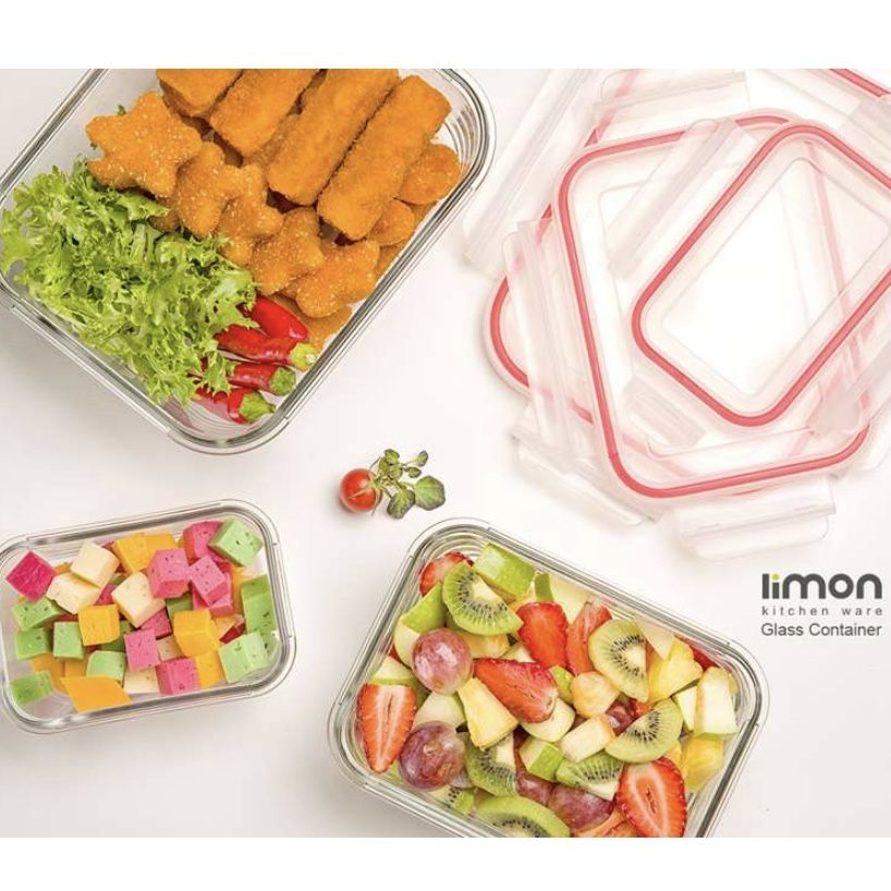 limon kitchen ware Контейнер пищевой, 400 мл, 1,7 мл, 850 мл, 3 шт