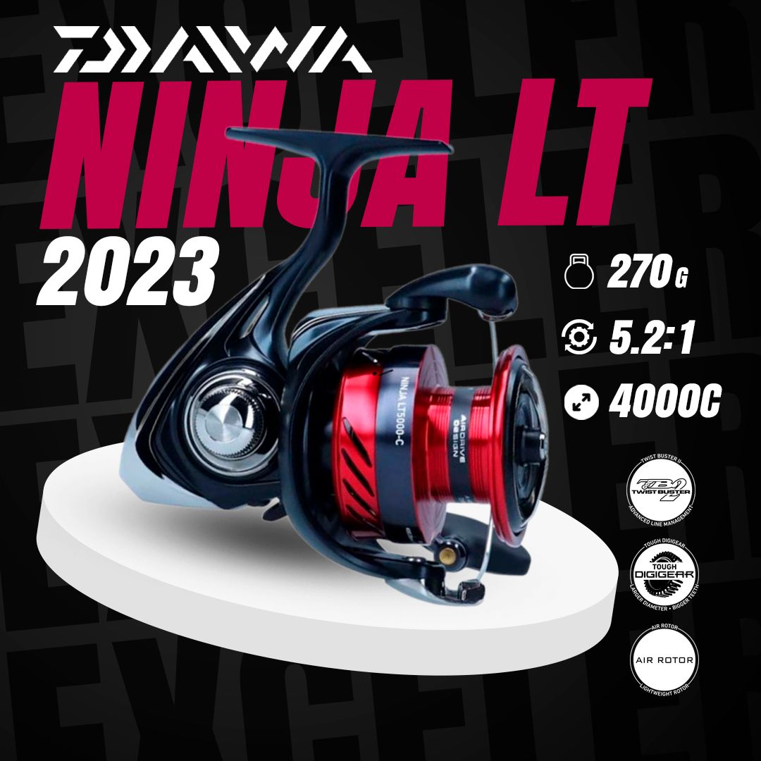 Катушка Daiwa Ninja LT, Безынерционная, 4000, Передний фрикцион купить по  низкой цене с доставкой в интернет-магазине OZON (445585588)