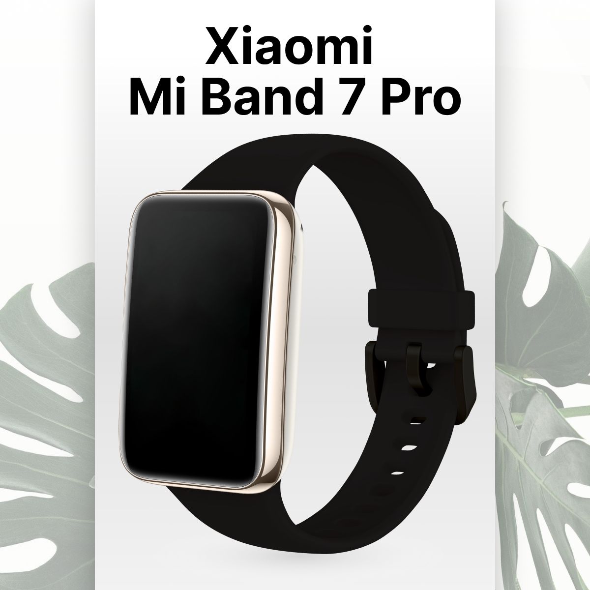 Силиконовый ремешок для Xiaomi Mi Band 7 Pro / Спортивный сменный ремешок для Сяоми Ми Бэнд 7 Про (Sport Band), Черный