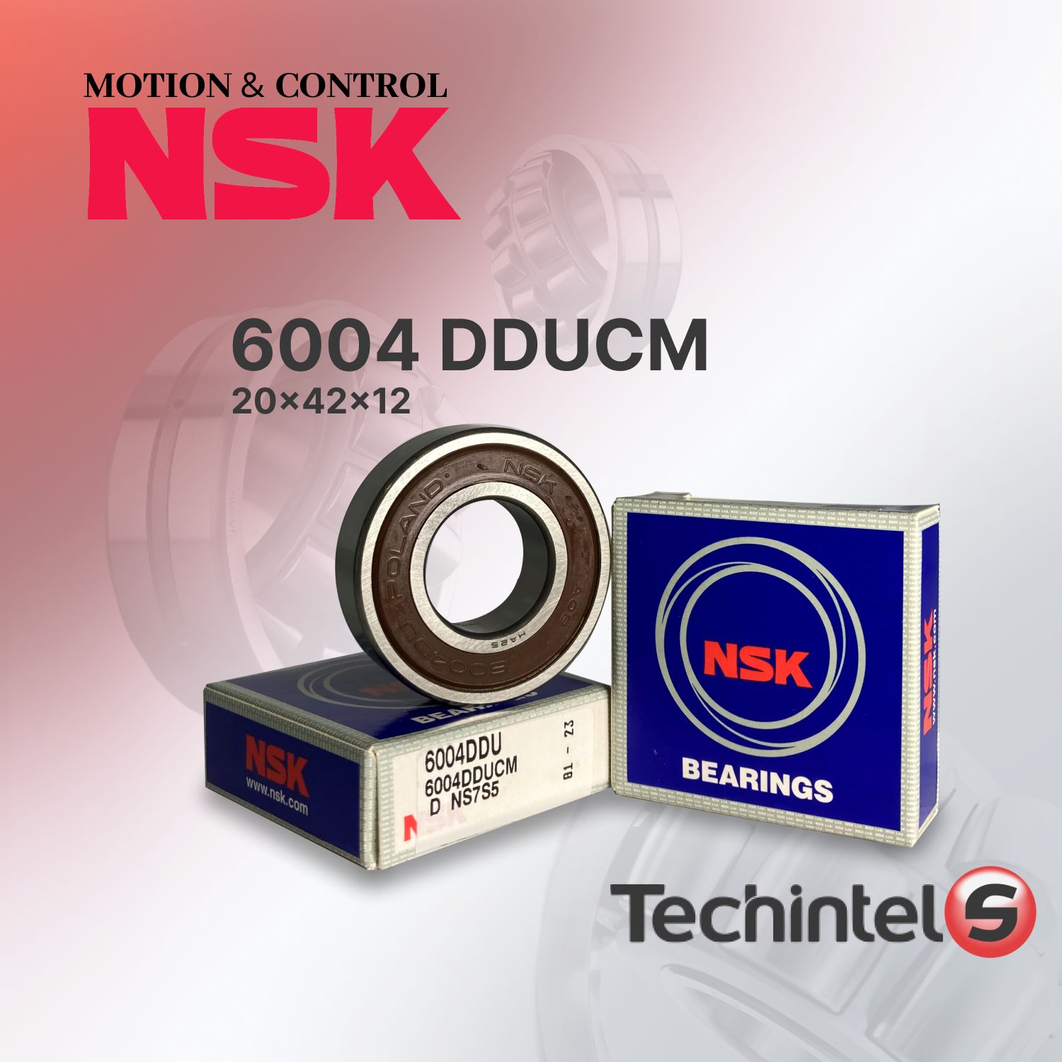 Подшипник NSK 6004 DDUCM 20х42х12