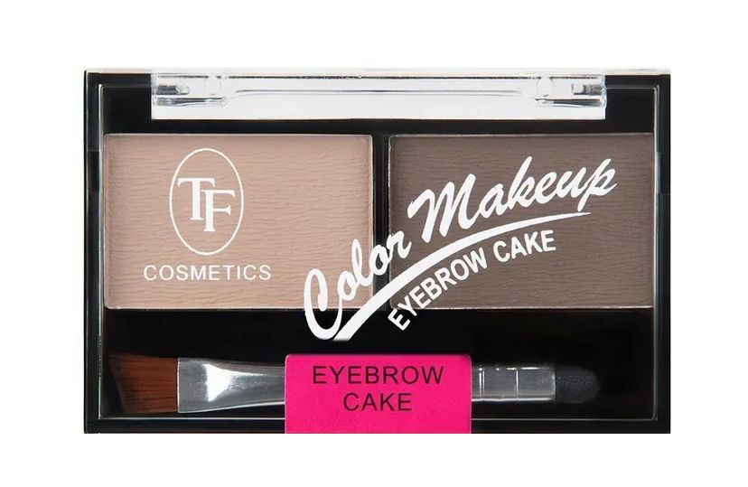 TF cosmetics Тени для бровей Color Makeup Eyebrow Cake, тон 02 Бежево-коричневые оттенки, 1 шт.