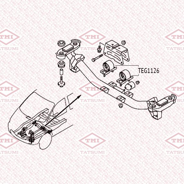 Подушка двигателя/КПП TATSUMI TEG1126 MITSUBISHI L400 96-> TATSUMI TEG1126