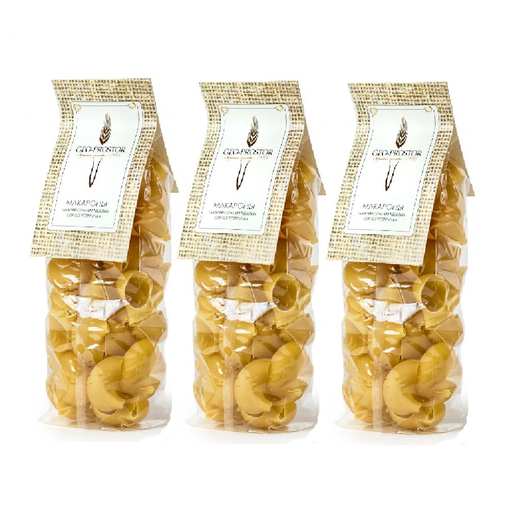 Макаронные изделия Гео-Простор Ригатони, 300 г х 3 шт