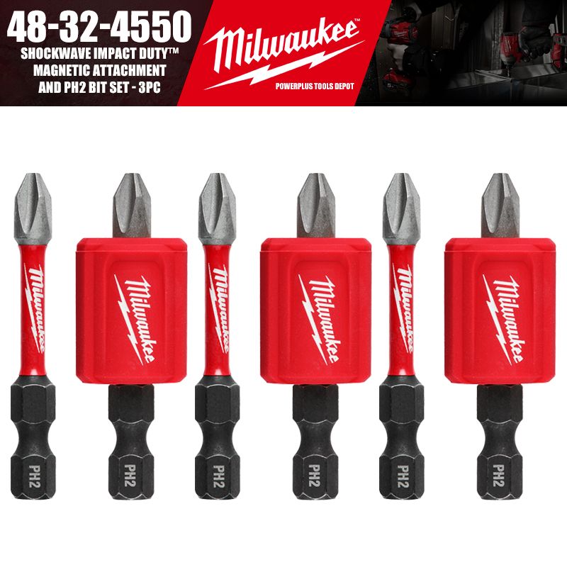 Milwaukee48-32-4550SHOCKWAVEImpactDutyМагнитнаянасадкаинаборбитPH23PC