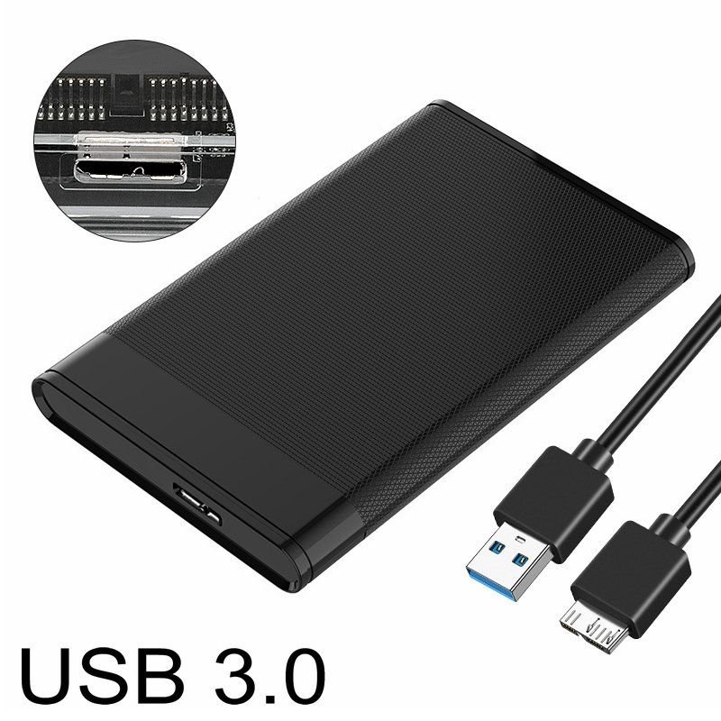 Боксдля2.5"SATAHDD/SSD,USB3.0,RTL9201rВысокоскоростныечипы,Черныйкорпус.