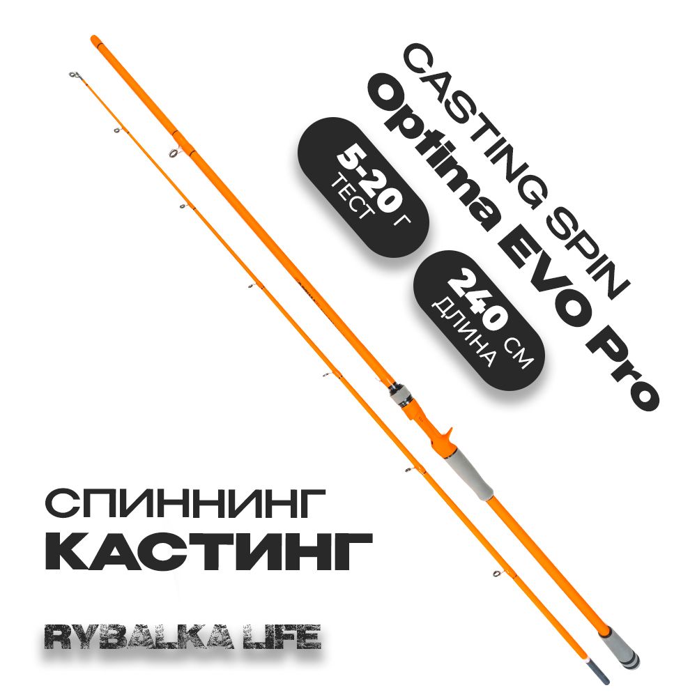 Спиннинг кастинг Optima EVO Pro 240 см тест 5-20 г