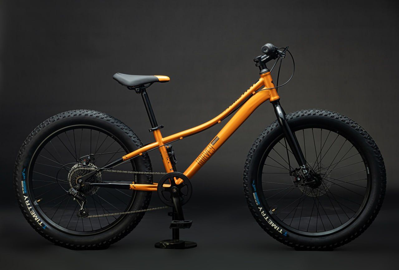 Велосипед полуфэтбайк FATBIKE Timetry TT274 /7s 24" Рама 12" Детский Подростковый, оранжевый