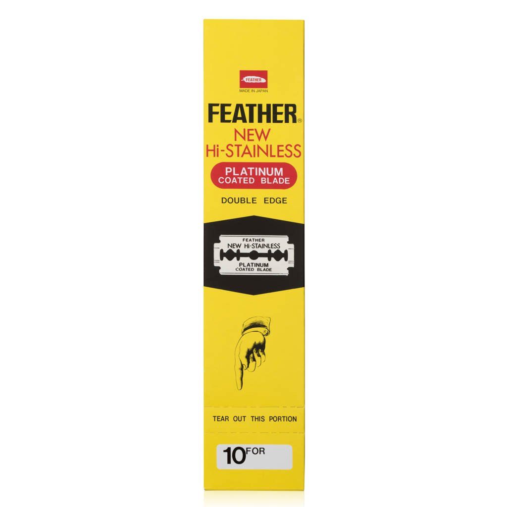 Feather New Hi-Stainless Лезвия для Т-образного станка, 200 Штук