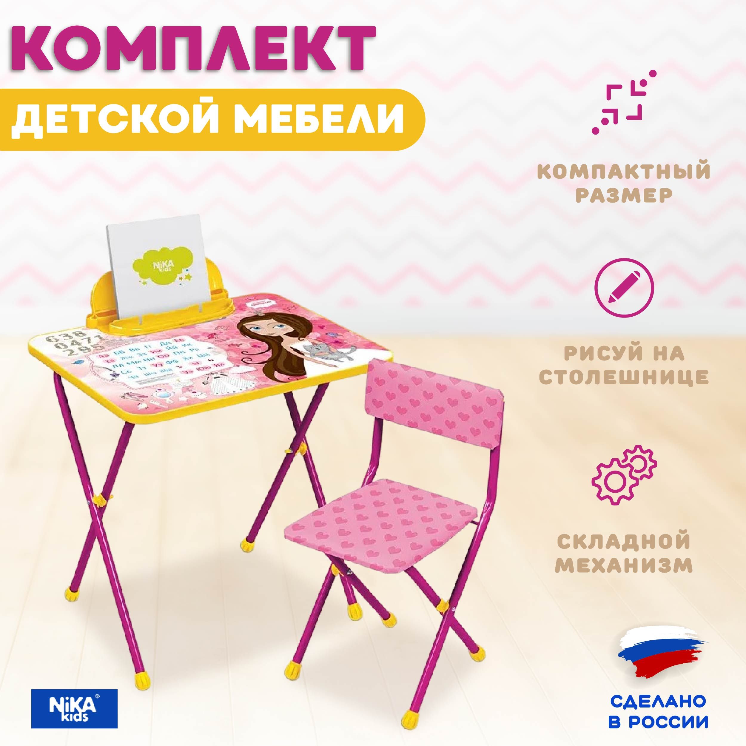 Комплект мебели nika kids маленькая принцесса кп2 17