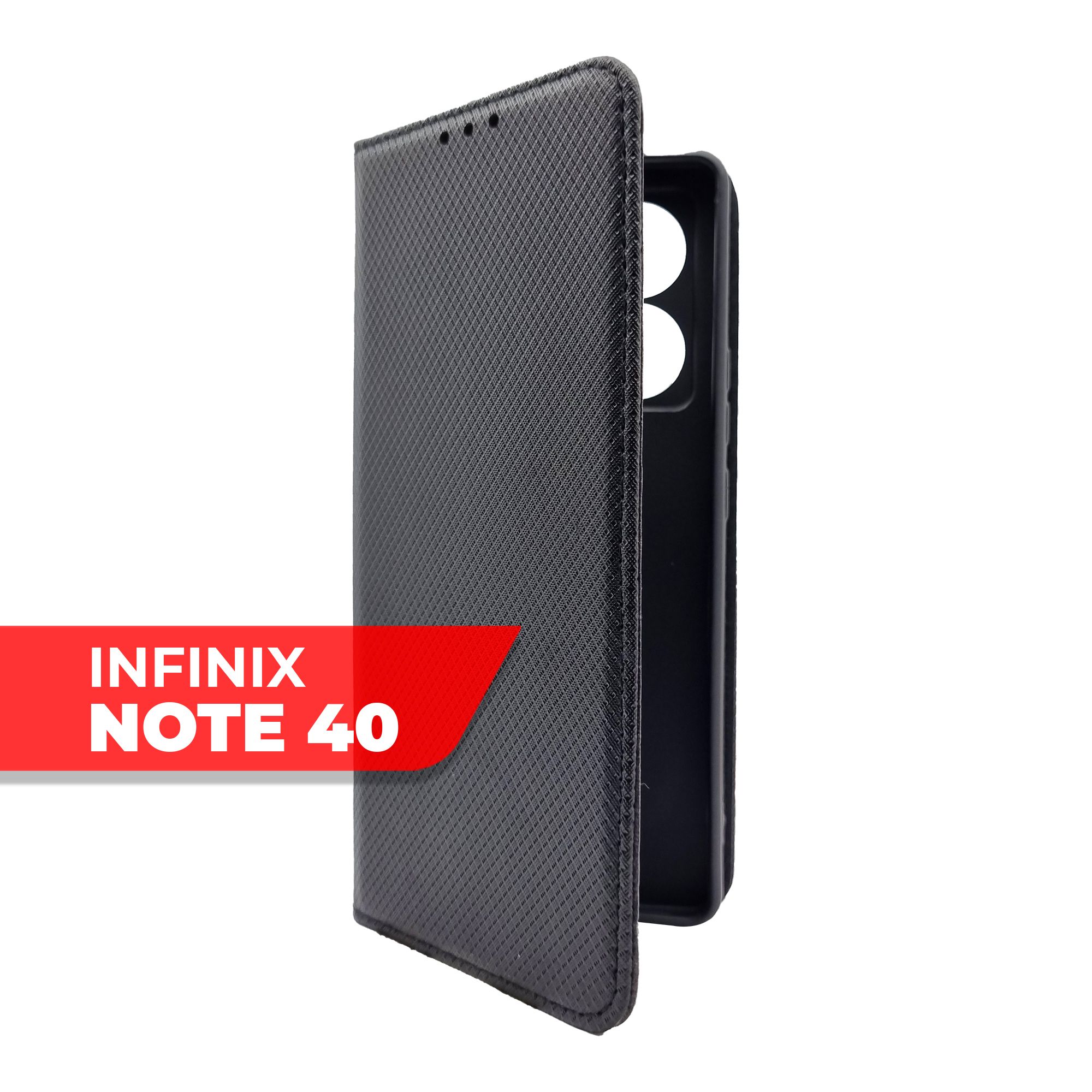 Чехол на Infinix Note 40 (Инфиникс Ноте 40) черный книжка плетёнка с  функцией подставки отделением для пластиковых карт и магнитами Fold Case,  Miuko - купить с доставкой по выгодным ценам в интернет-магазине OZON  (1558534783)