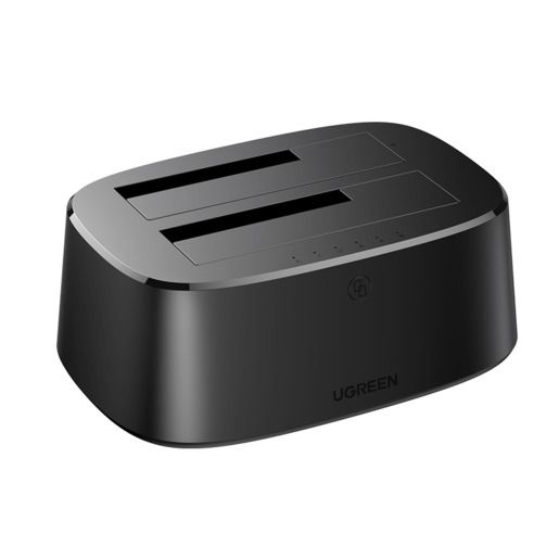 Док-станциядлядвухжесткихдисковUGREENCM198(50857)USB3.0toSATADual-BayHardDriveDockingStationEUчерный