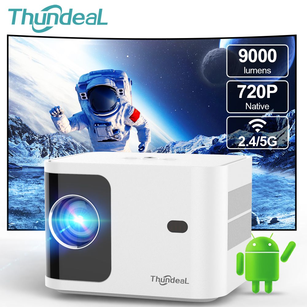 Проектор ThundeaL HD мини-проектор TD91W Android версия для Full HD 1080P  4K видео 5G WIFI портативный проектор домашнего кинотеатра Beamer купить по  доступной цене с доставкой в интернет-магазине OZON (933037634)