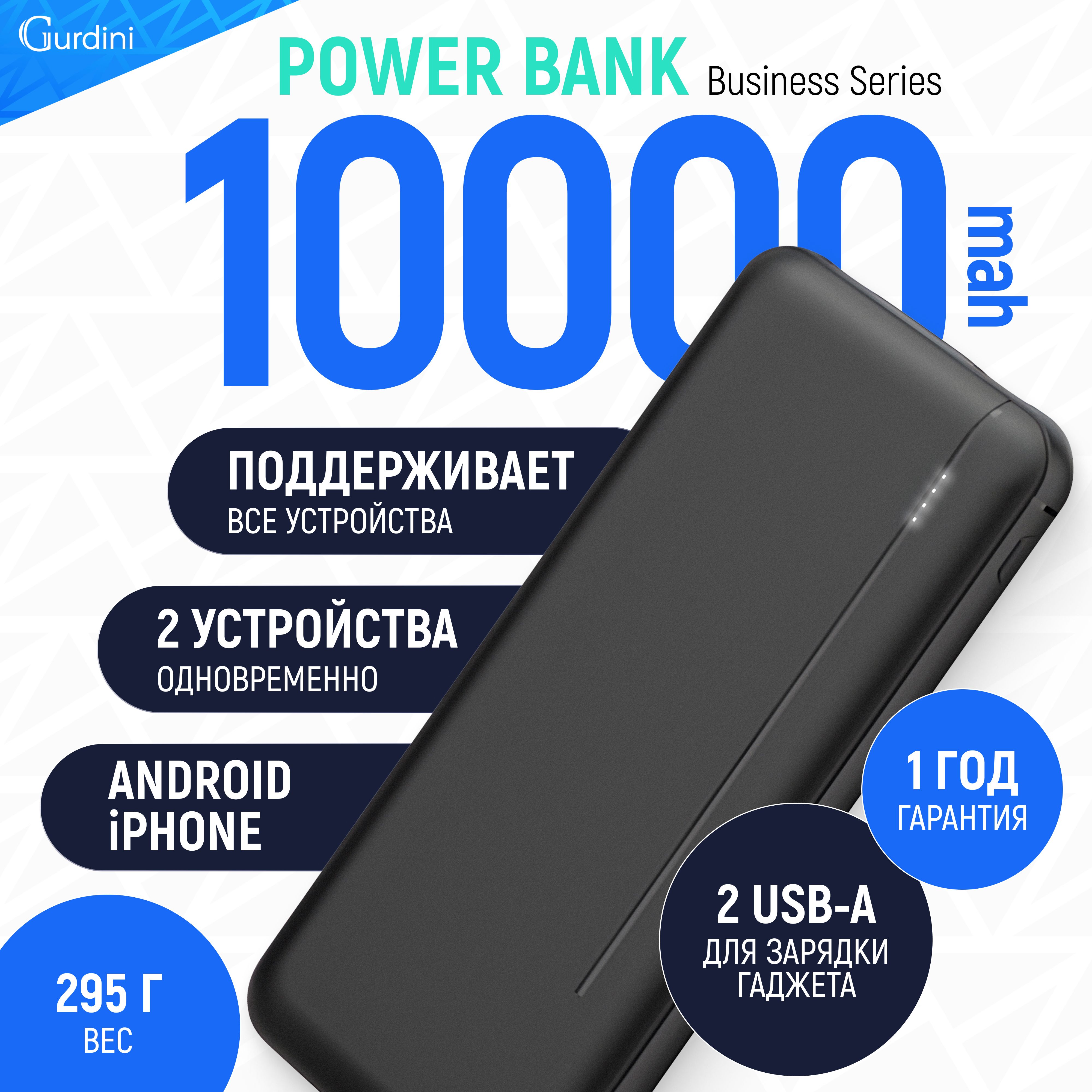 Внешний аккумулятор (Power Bank) Gurdini Business Series GPBS-03W 30000 mAh  - купить по выгодным ценам в интернет-магазине OZON (256848809)