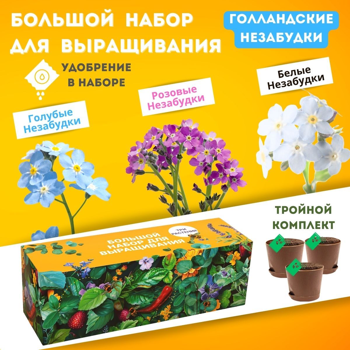 Набор для выращивания Plant Republic, Незабудки, Многолетник купить по  выгодной цене в интернет-магазине OZON (1580197661)