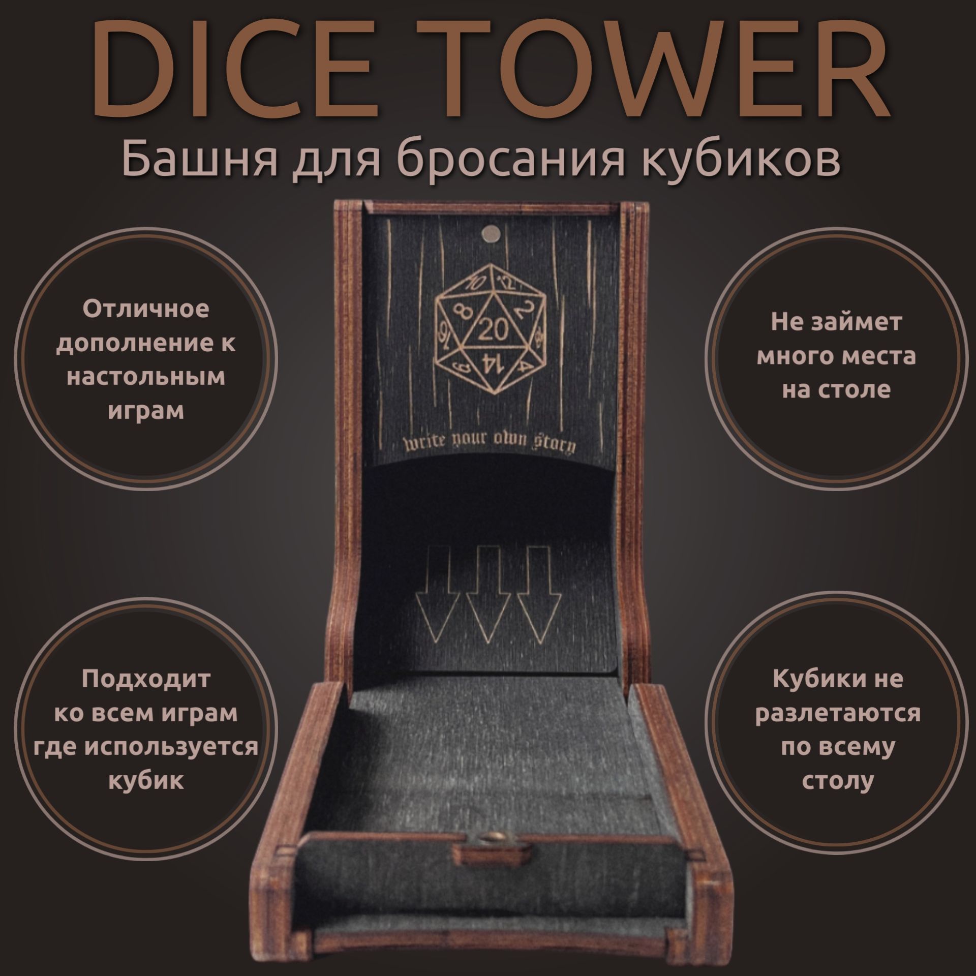 Башня для бросания кубиков Dice Tower Дайс Тауэр - купить с доставкой по  выгодным ценам в интернет-магазине OZON (1246246339)