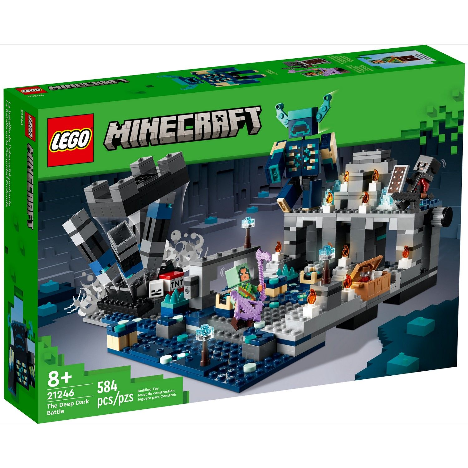 Конструктор LEGO Minecraft 21246 Битва в тёмной глубине - купить с  доставкой по выгодным ценам в интернет-магазине OZON (1592778470)